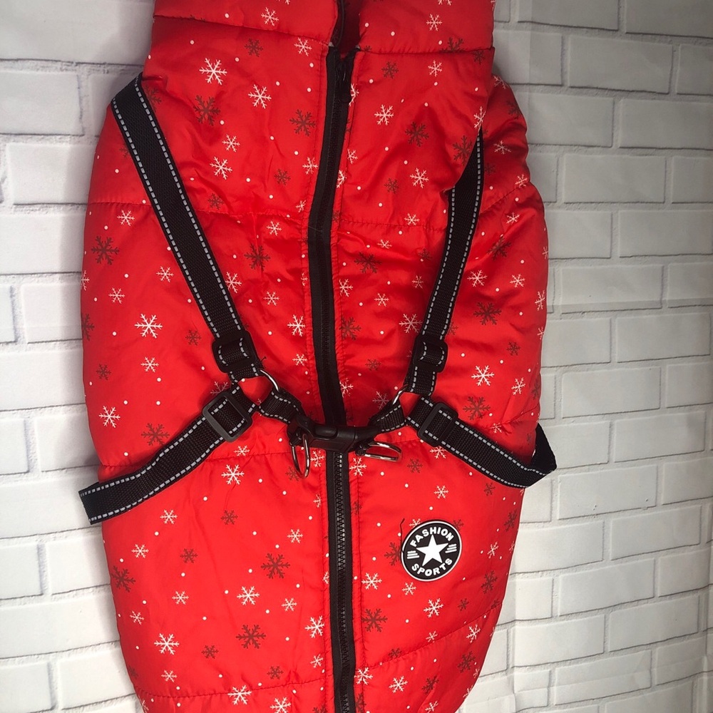 Red Snowflake Dog Jacket